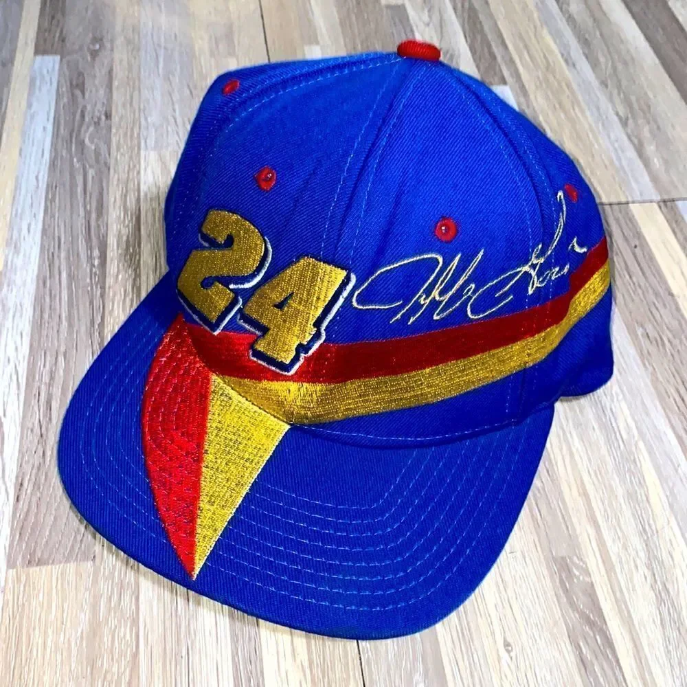 NASCAR hat vintage race Nutmeg cap 90s Blue Jeff Gordon #24 Snapback Cap color